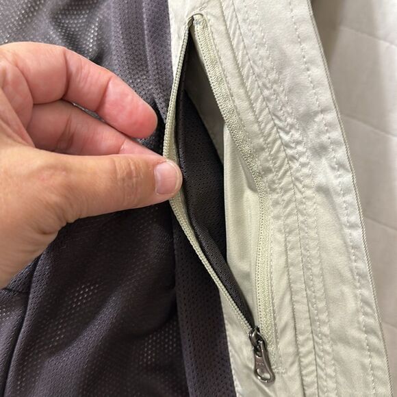 EMS L System Three Tan Lightweight Hooded Full Zip Rain Jacket - Picture 14 of 16